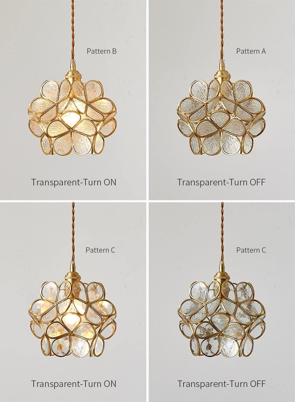 Classic Glass Pendant Lighting Fixture 1-Light