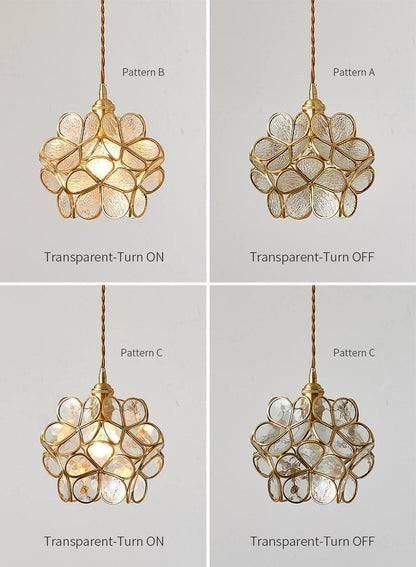 Classic Glass Pendant Lighting Fixture 1-Light