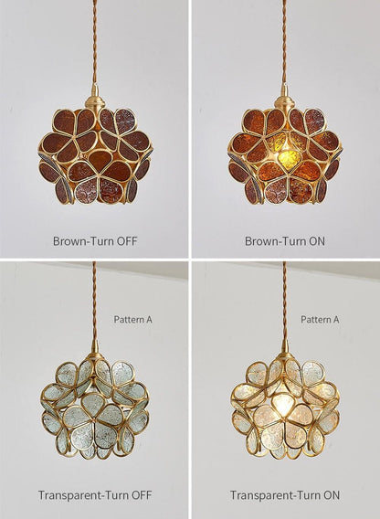 Classic Glass Pendant Lighting Fixture 1-Light