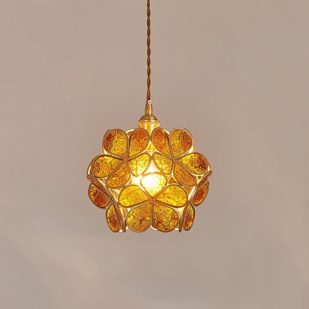 Classic Glass Pendant Lighting Fixture 1-Light