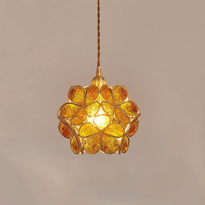 Classic Glass Pendant Lighting Fixture 1-Light