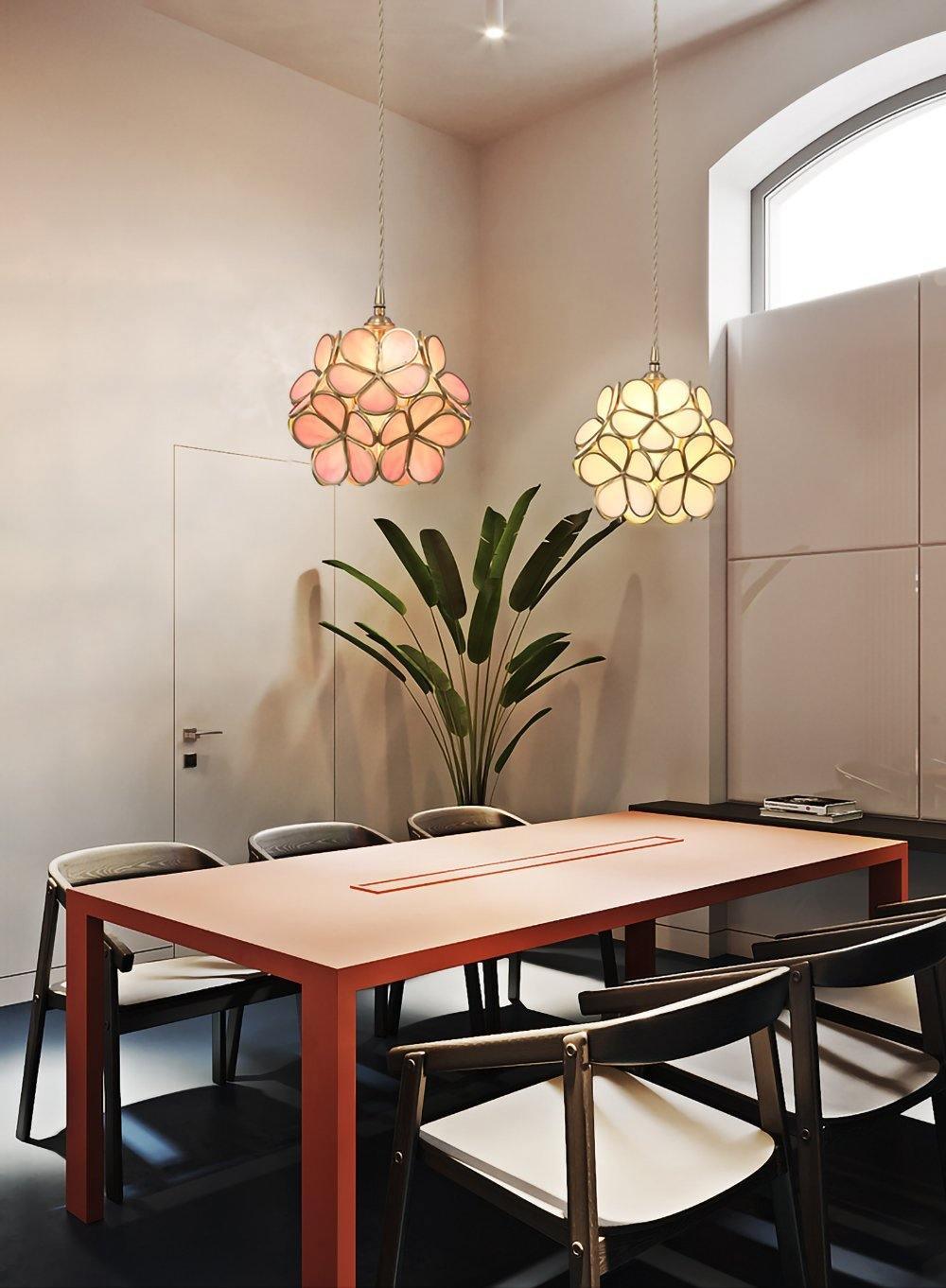 Classic Glass Pendant Lighting Fixture 1-Light