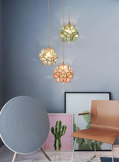 Classic Glass Pendant Lighting Fixture 1-Light