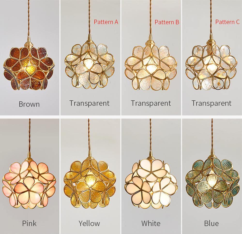Classic Glass Pendant Lighting Fixture 1-Light