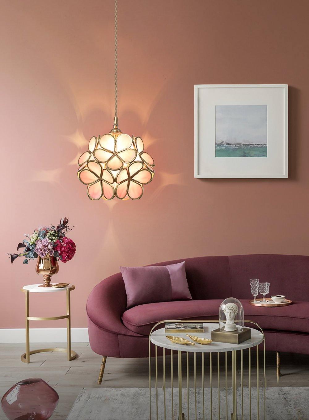 Classic Glass Pendant Lighting Fixture 1-Light
