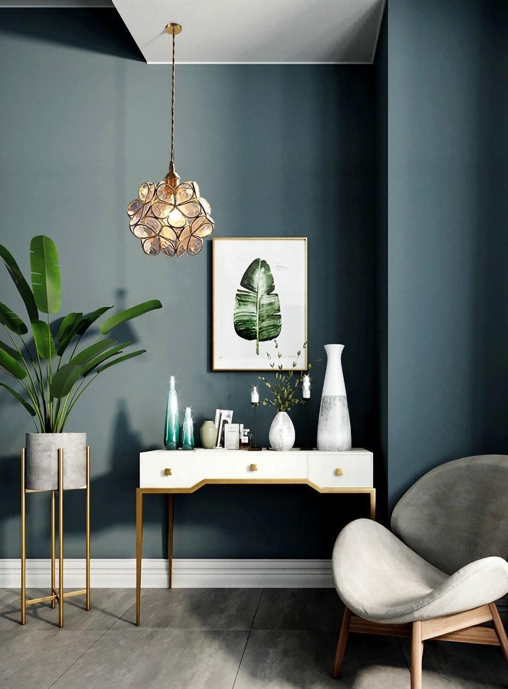 Classic Glass Pendant Lighting Fixture 1-Light