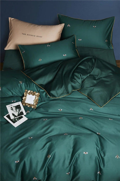 Invigorating Green Cotton Bedding Set