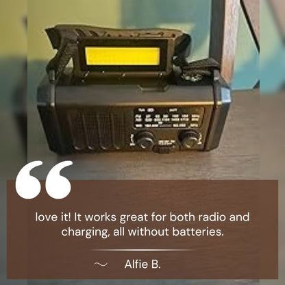 10,000 mAh Powerbank Wind - Up Radio - Wind - Up Radio - Wild Eye Vision