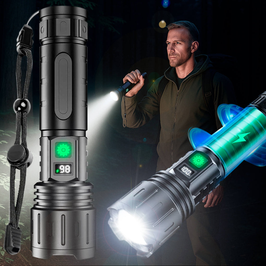 Bright LED Rechargeable Flashlight Torch - Fesara