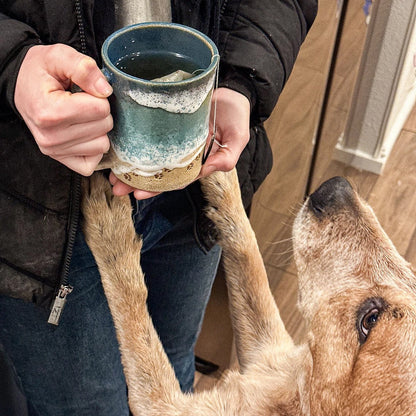 Beachy Paw Print Coastal Coffee Mug
