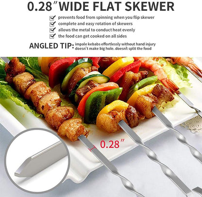 Premium BBQ Grill Set 10pc Stainless Steel Utensils