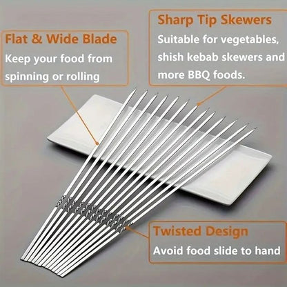 Premium BBQ Grill Set 10pc Stainless Steel Utensils