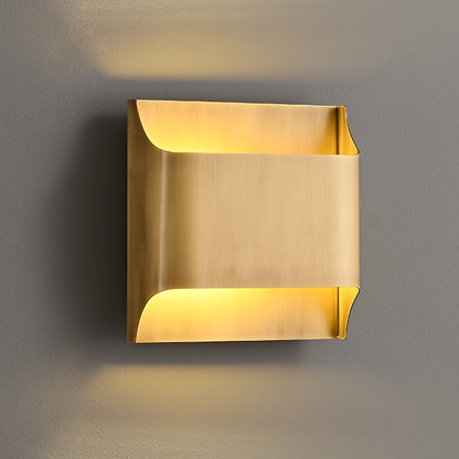 Elegant Arc Brass LED Wall Light Fixture