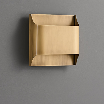 Elegant Arc Brass LED Wall Light Fixture