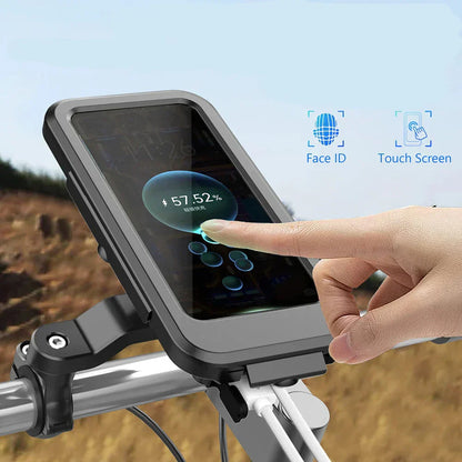 Waterproof Bicycle Phone Holder with Power Bank