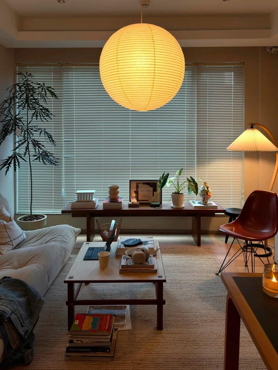 Unique Paper Globe Pendant Lamp 1-Light