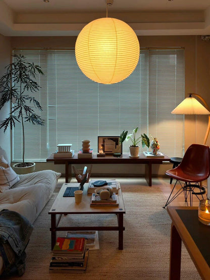 Unique Paper Globe Pendant Lamp 1-Light
