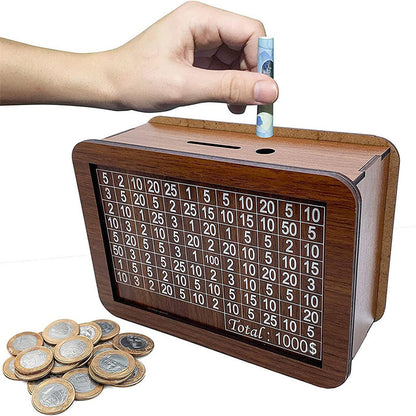 Classic Wooden Coin Bank Counter