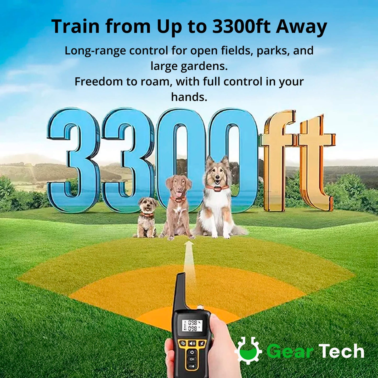 Waterproof Remote Dog Training Collar with 3 Functions