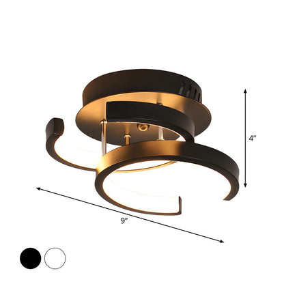 Modern Black LED Ceiling Lamp