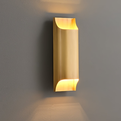 Elegant Arc Brass LED Wall Light Fixture