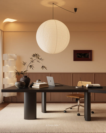 Unique Paper Globe Pendant Lamp 1-Light