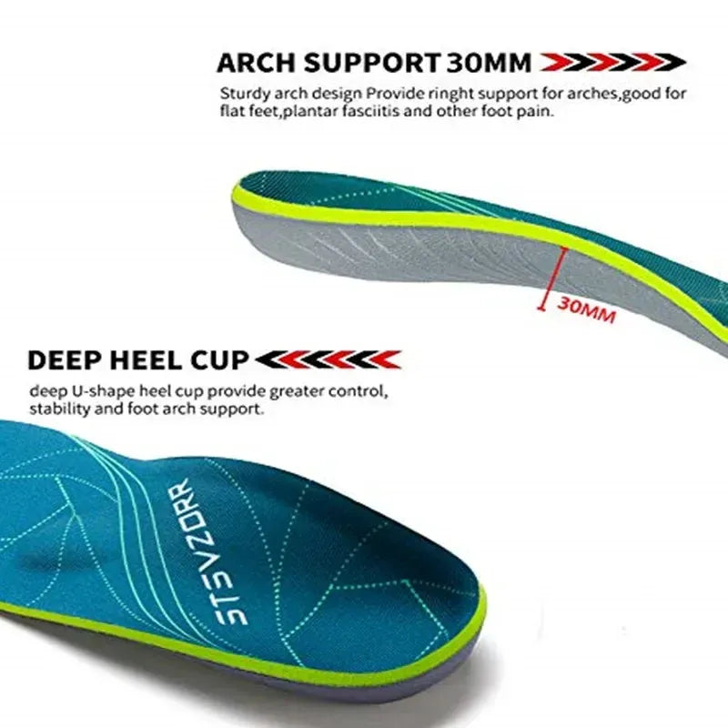 Comfortable Arch Support Orthotic Insoles for Runners