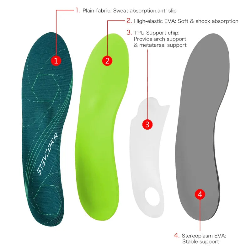 Comfortable Arch Support Orthotic Insoles for Runners