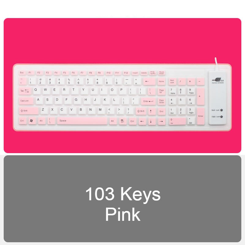 Portable Folding Soft Keyboard with USB Cable