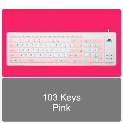 Portable Folding Soft Keyboard with USB Cable
