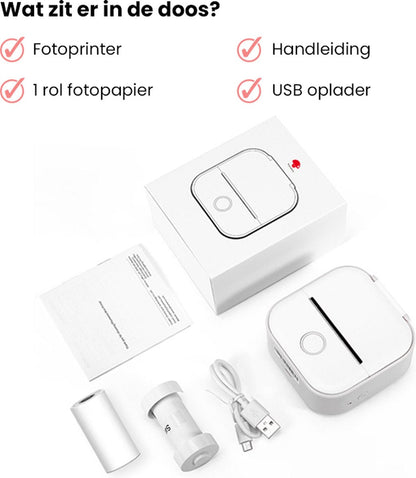 Portable Mini Mobile Printer with Free Paper Roll