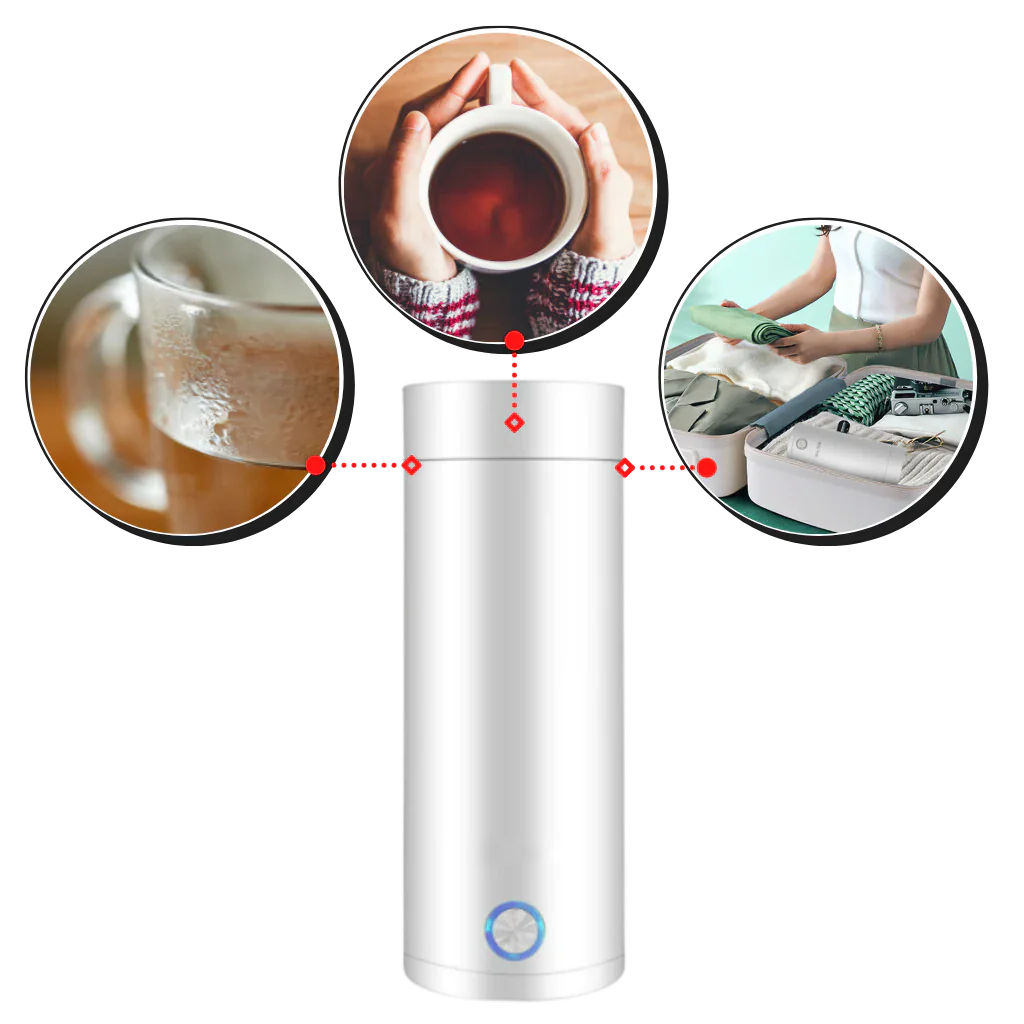 Travel Electric Kettle 400ml - Compact Portable Boiler