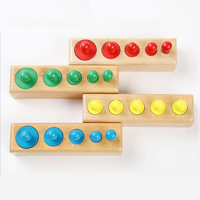 Natural Wooden Sensory Block Puzzle Set - Fesara