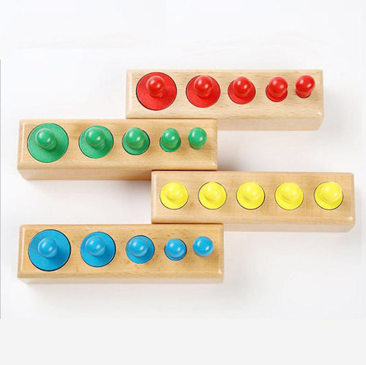 Natural Wooden Sensory Block Puzzle Set - Fesara