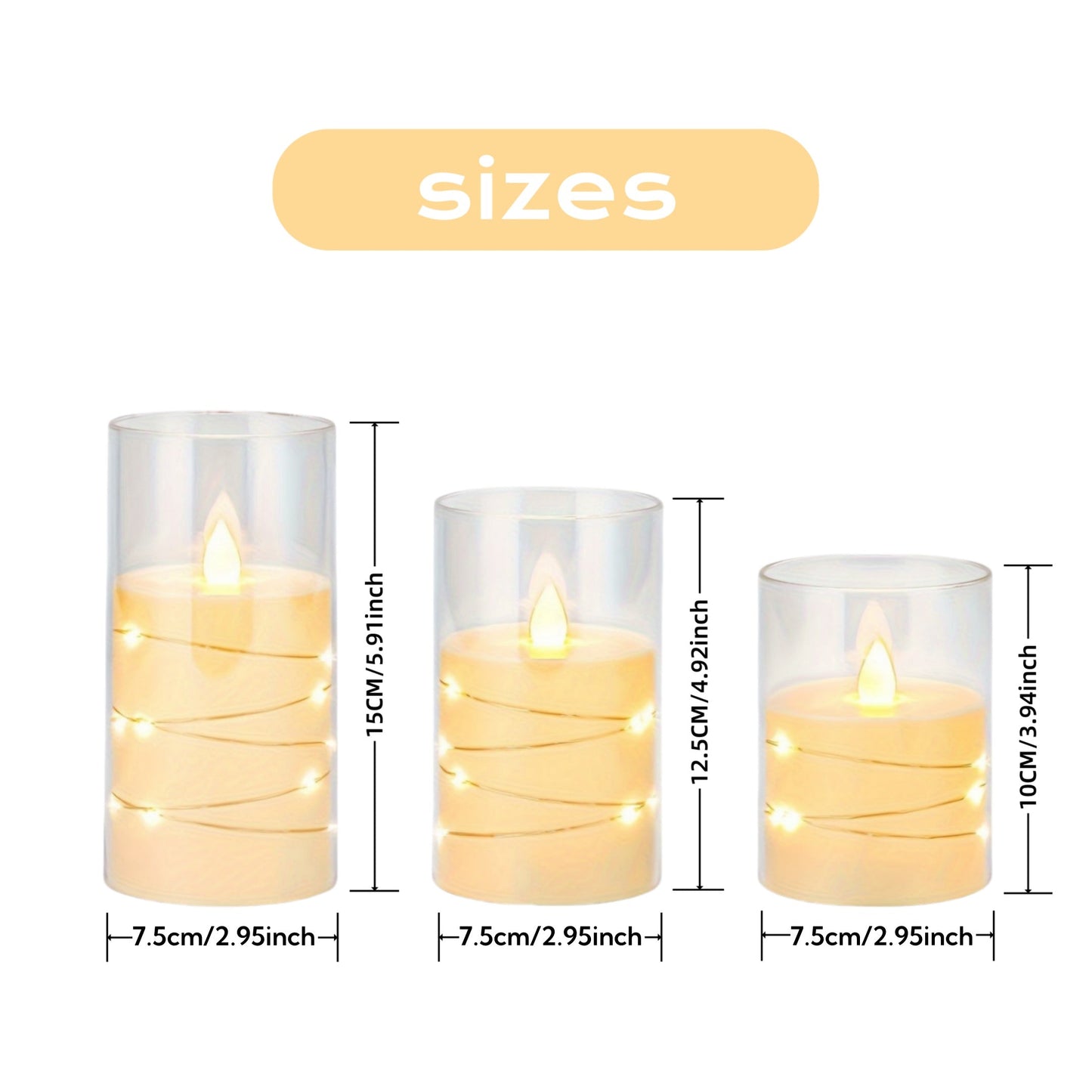 Warm Glow LED Candle Set with Remote