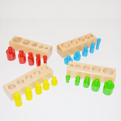 Natural Wooden Sensory Block Puzzle Set
