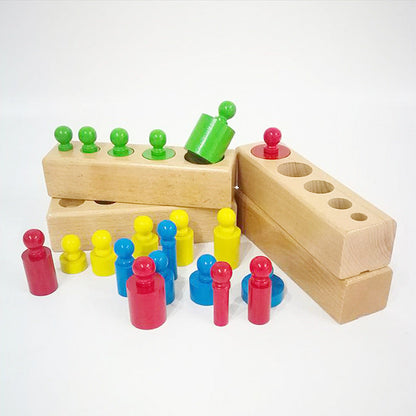 Natural Wooden Sensory Block Puzzle Set