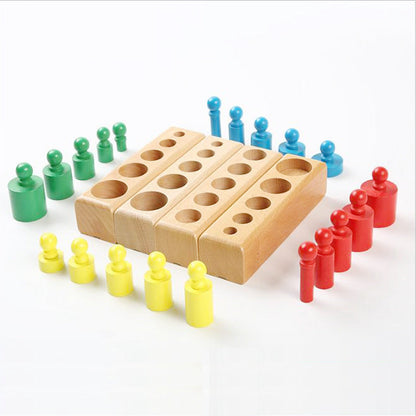 Natural Wooden Sensory Block Puzzle Set