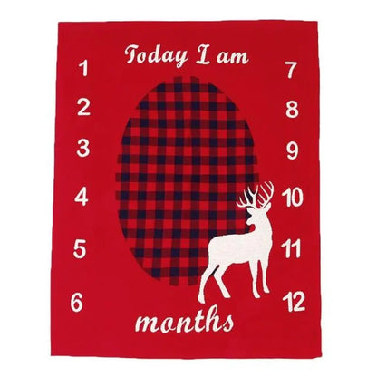 Personalized Baby Photo Blanket with Monthly Markers