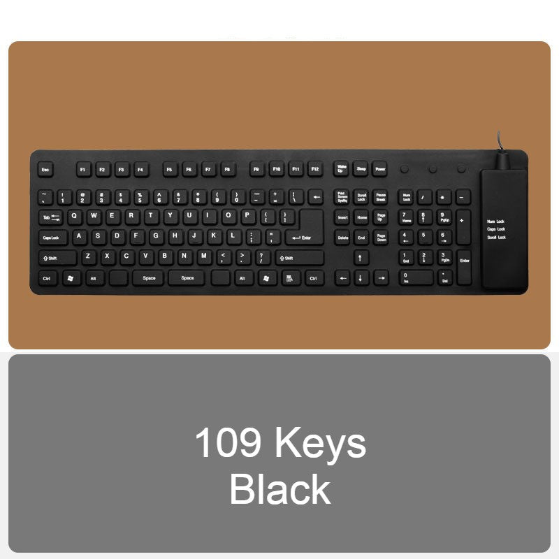 Portable Folding Soft Keyboard with USB Cable