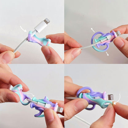 Flexible 2-in-1 Silicone Phone Cable Protector