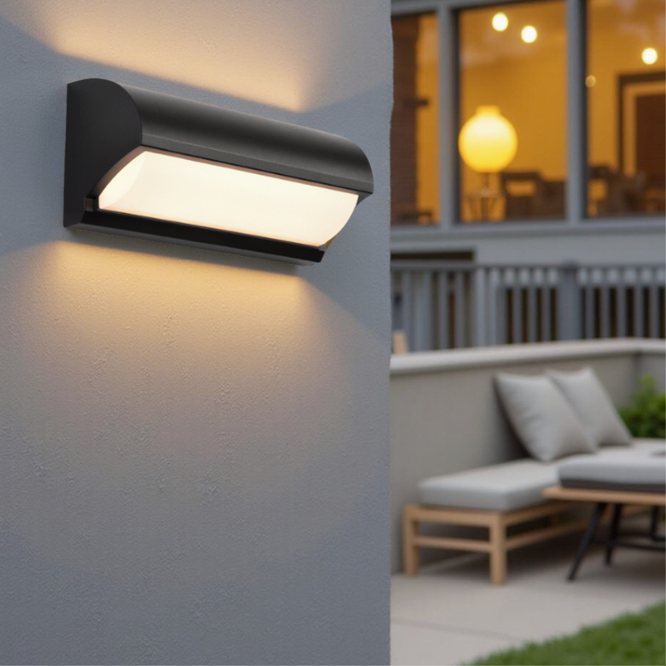 Stylish Outdoor LED Wall Lamp – Waterproof Warm Exterior Light - Fesara