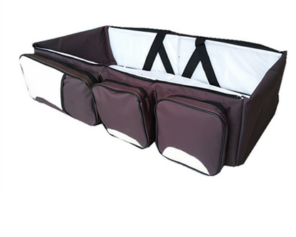 Portable Baby Travel Bed with Storage - Foldable Cot