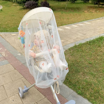 Baby Stroller Canopy with Muslin Fabric & Bug Net
