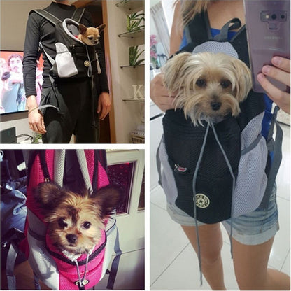 Premium Dog Backpack Carrier with Breathable Mesh and Handy Storage for Outdoor Adventures - Adjustable for Dogs Up to 25 lbs-4