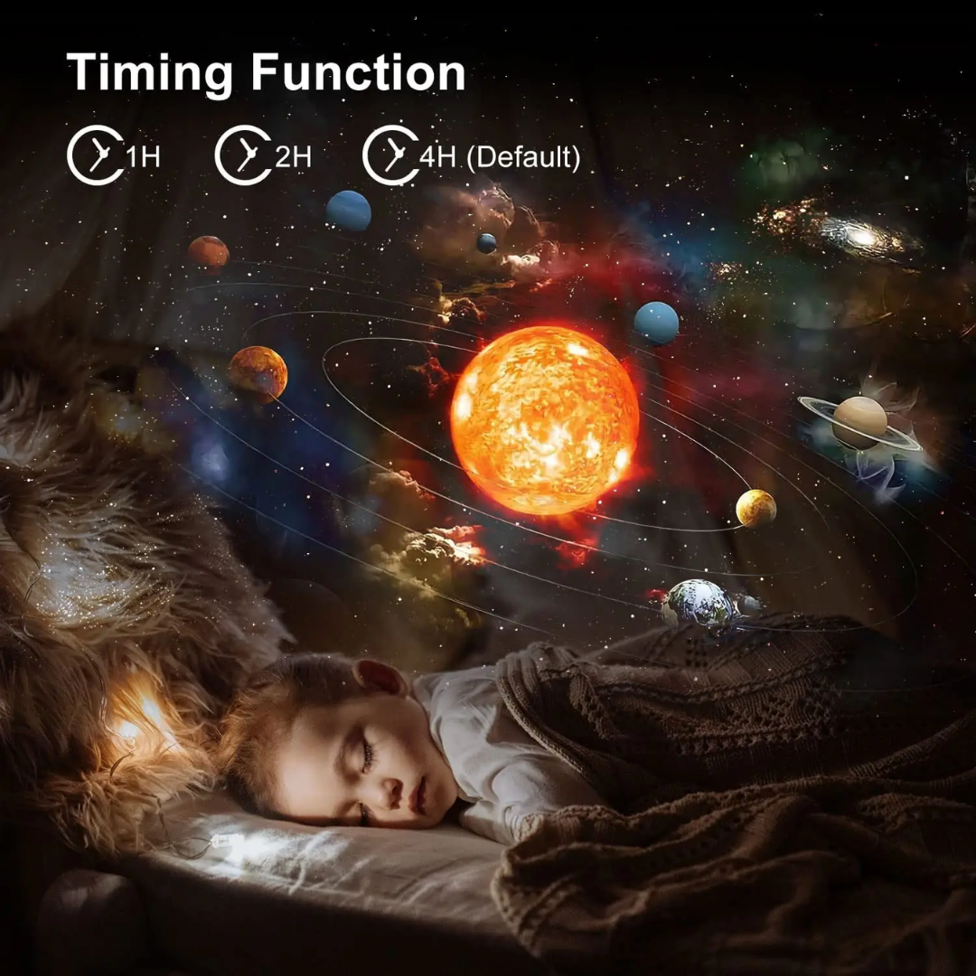 Cosmic Night Sky Projector Lamp with Rotating Scenes