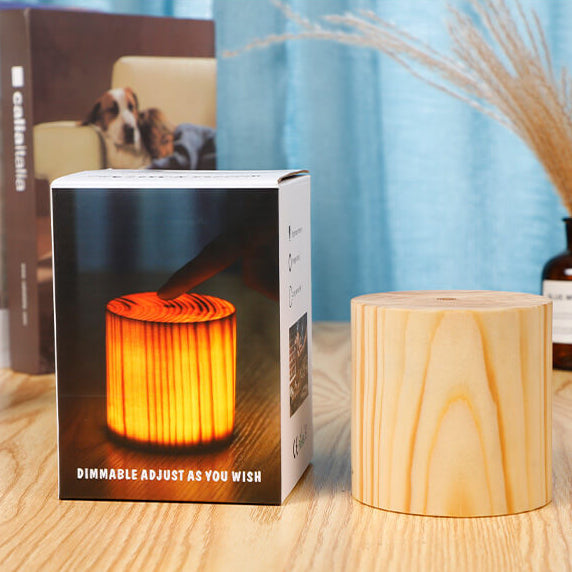 Modern Wooden LED Bedside Table Lamp