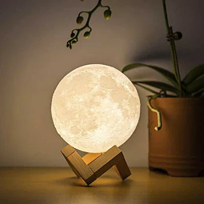 Glowing Moon Night Lamp - Portable - USB Rechargeable