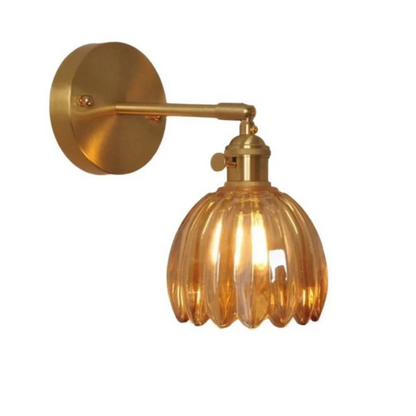Vintage Glass Tulip Wall Light