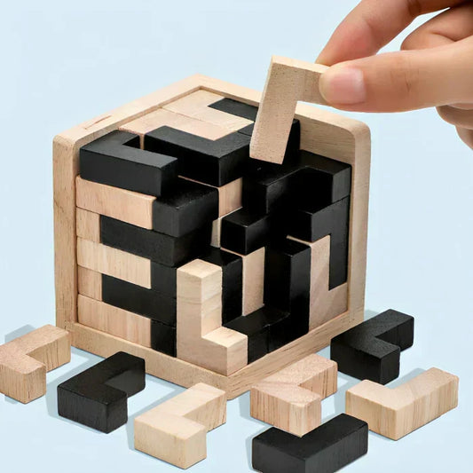 Challenging 3D Wood Puzzle Brain Teaser Toy - Fesara